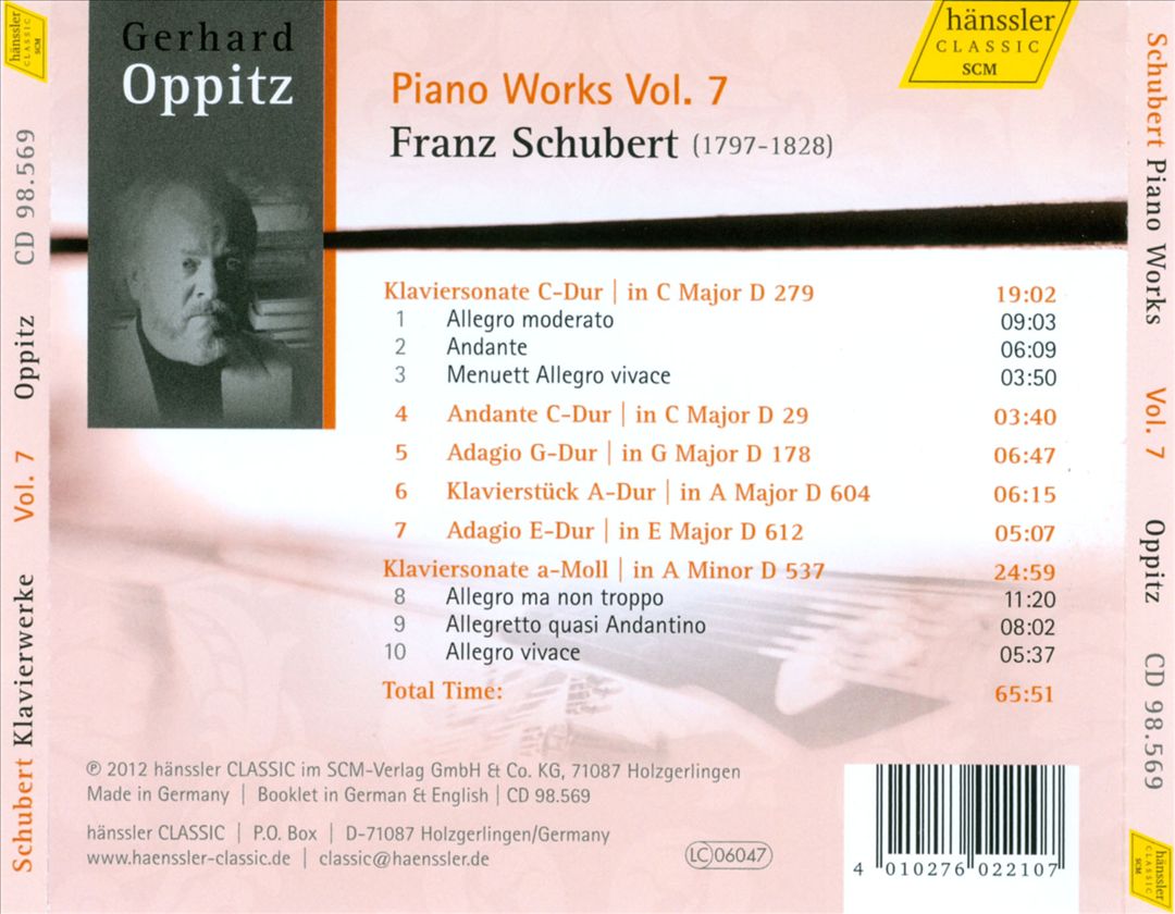 Schubert: Piano Works, Vol. 7 cover art