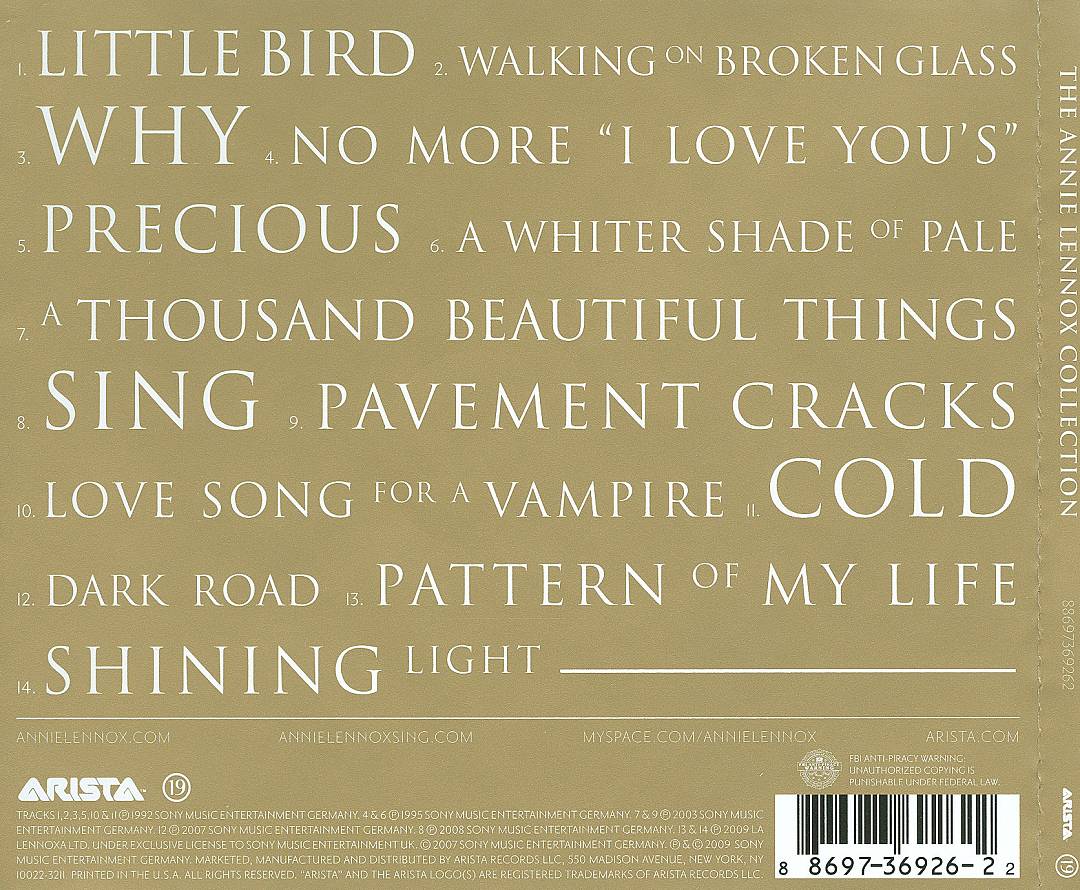 Annie Lennox Collection cover art
