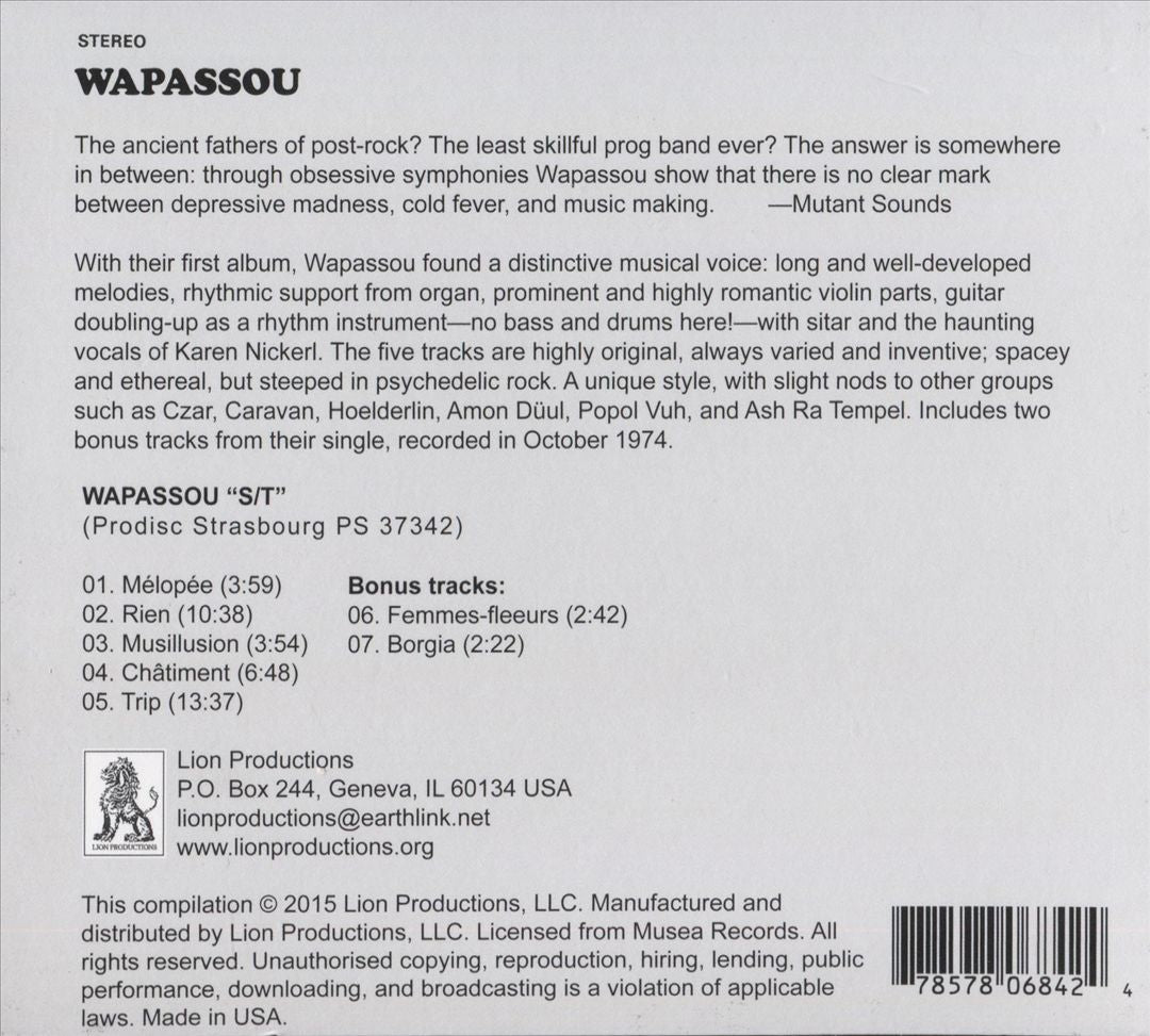 Wapassou [Limited Edition] cover art