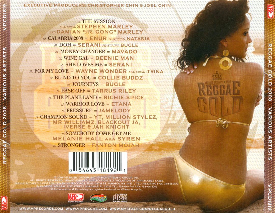 Reggae Gold 2008 [VP] cover art
