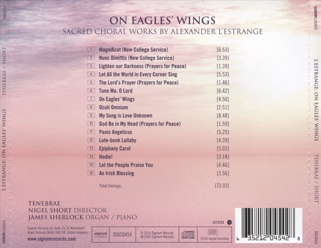 Alexander L'Estrange: On Eagles' Wings cover art
