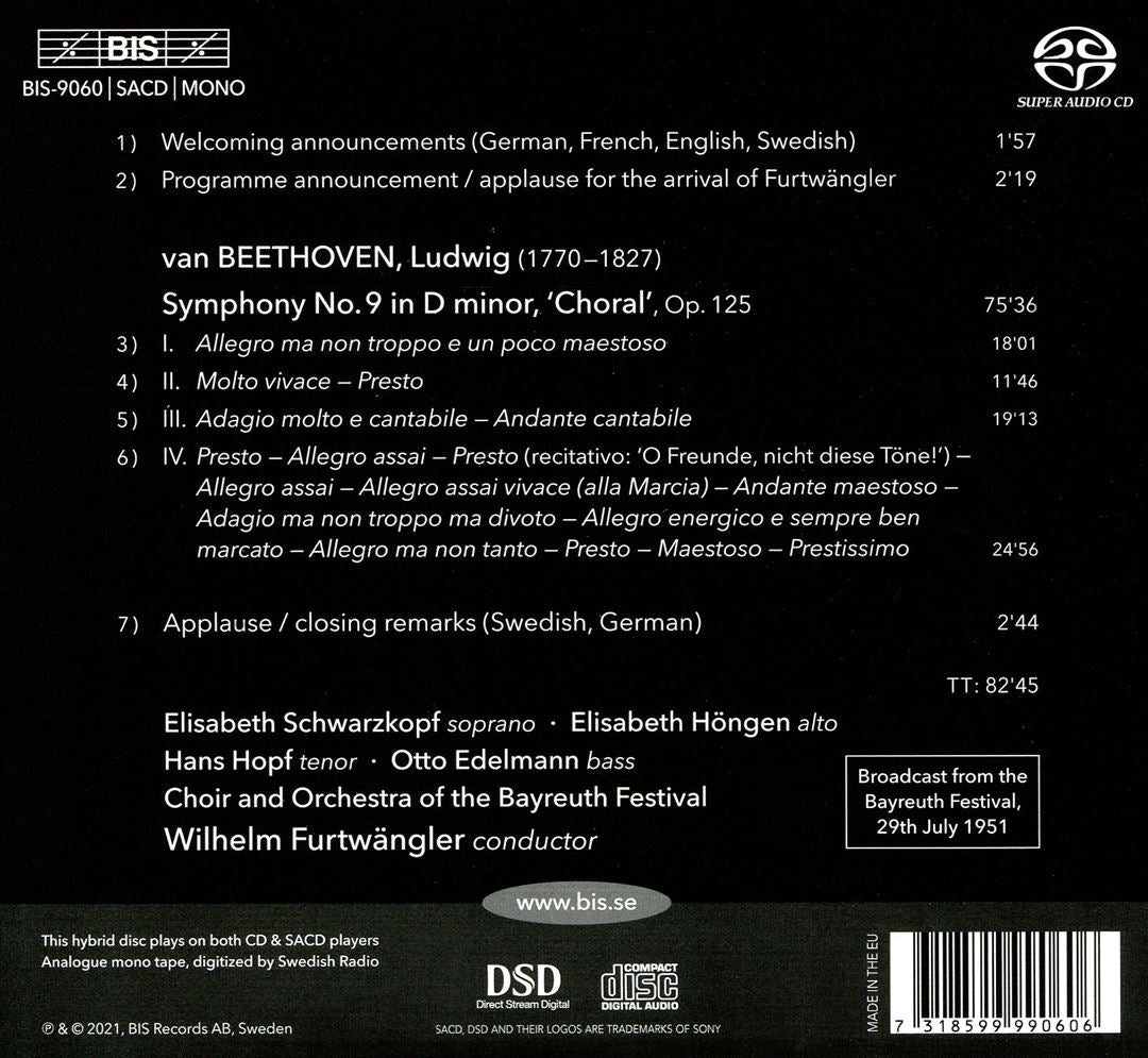 Beethoven: Symphony No. 9 [1951] cover art