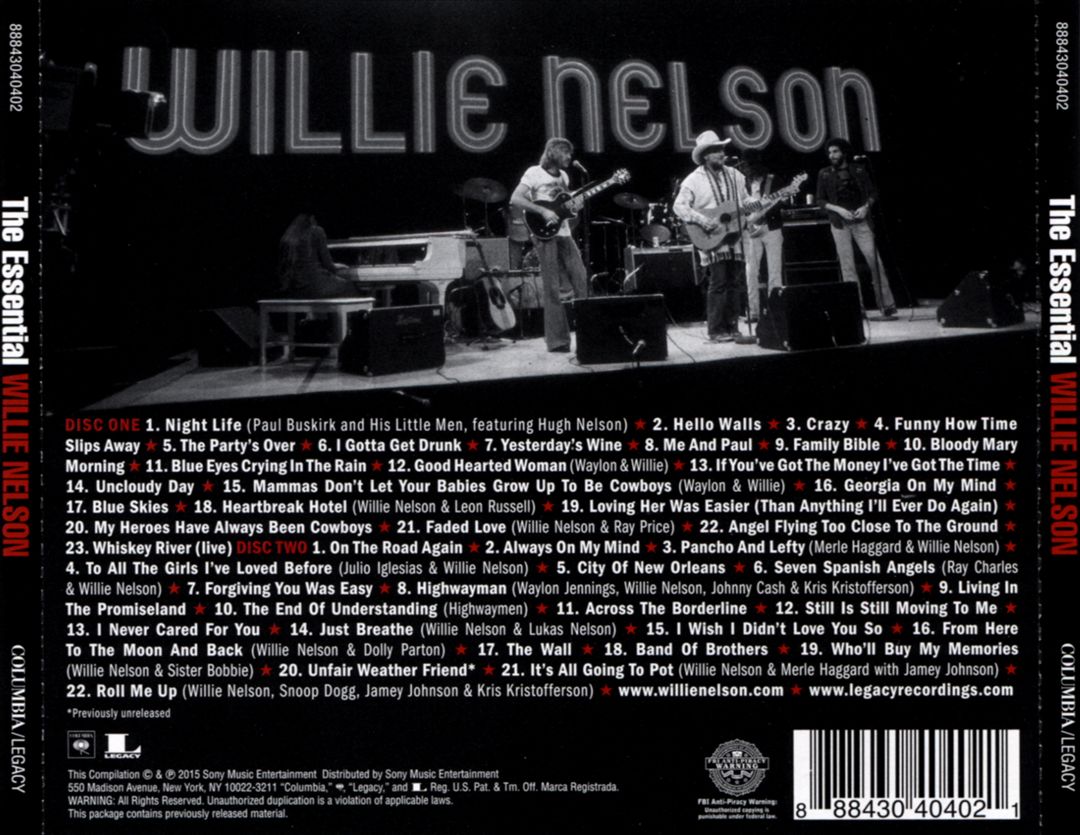 Essential Willie Nelson [Bonus Tracks] cover art