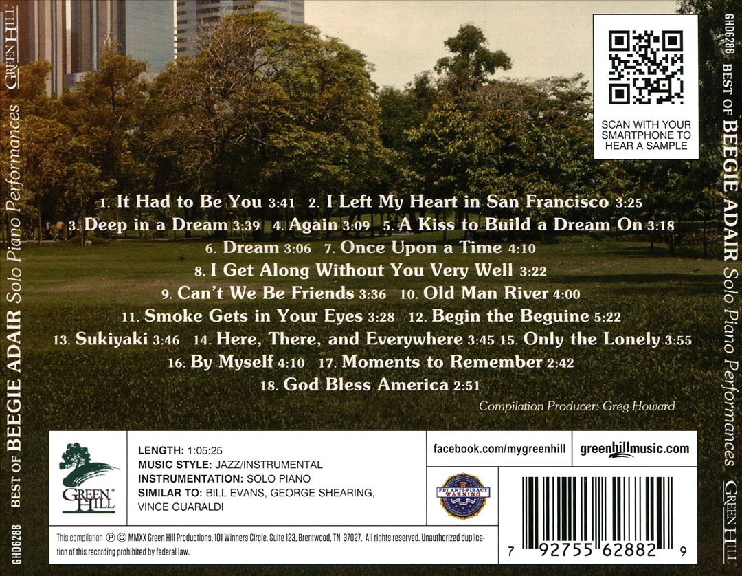 Best of Beegie Adair: Solo Piano Performances cover art