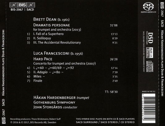 Dean: Dramatis Personae; Francesconi: Hard Pace cover art
