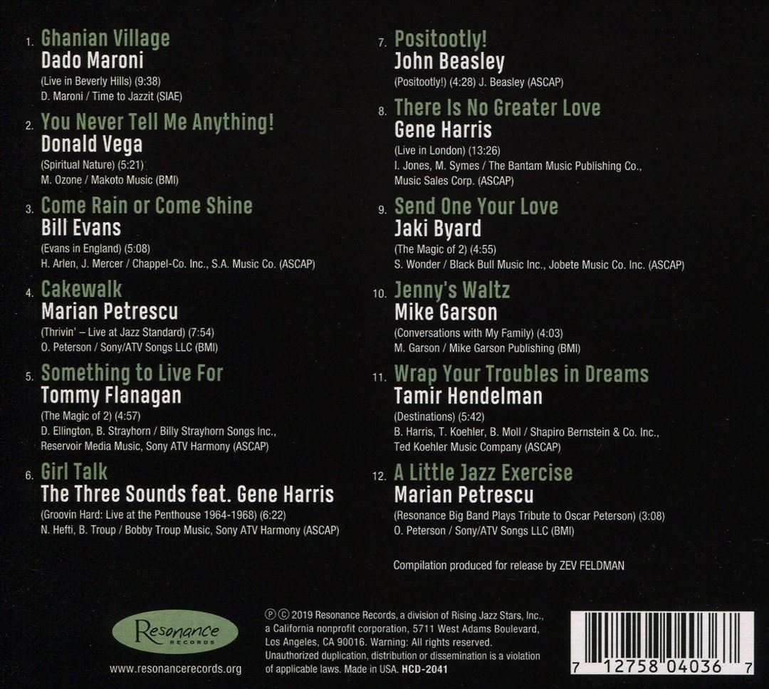 Jazz Piano Panorama: The Best of Piano Jazz on Resonance cover art