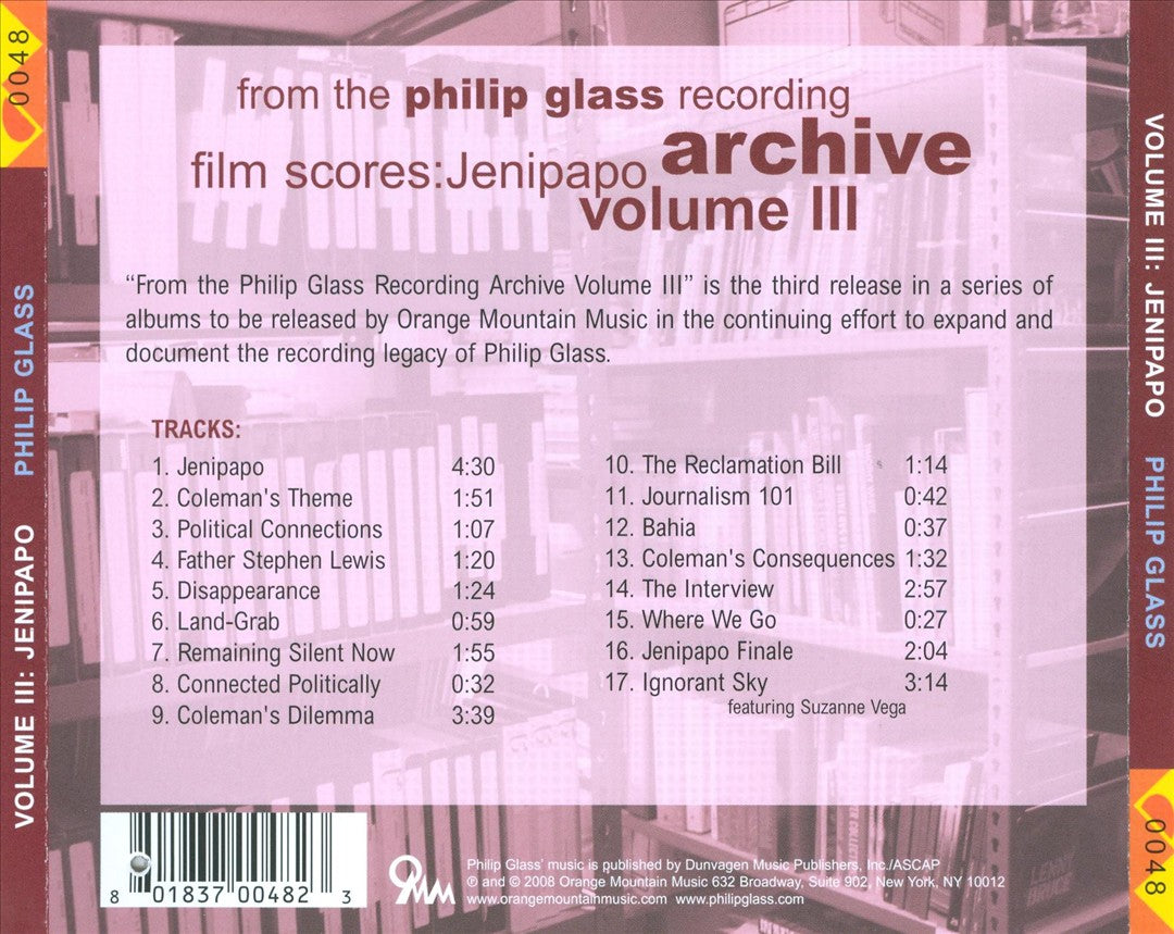 From the Philip Glass Recording Archive, Vol. 3: Jenipapo cover art