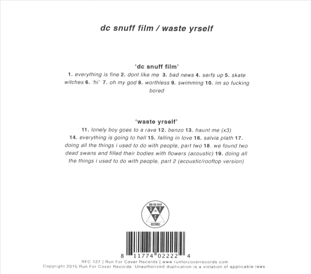 DC Snuff Film/Waste Yrself cover art