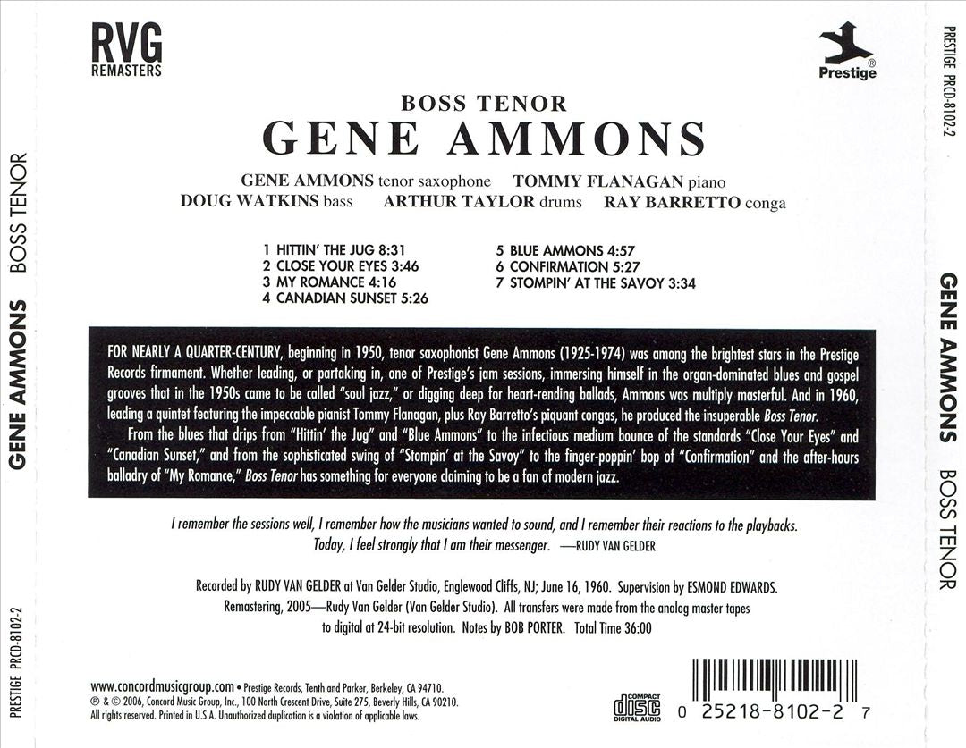 Boss Tenor [RVG Remaster] cover art