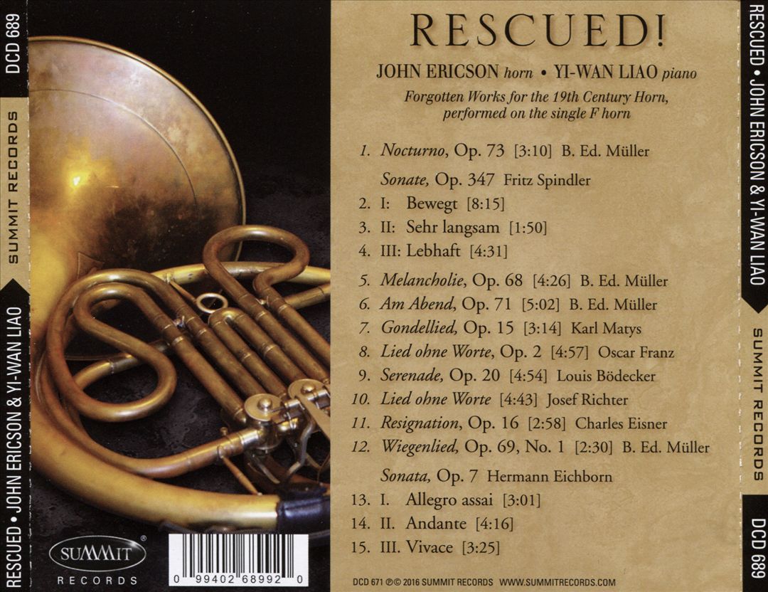 Rescued! Forgotten Works for 19th Century Horn cover art