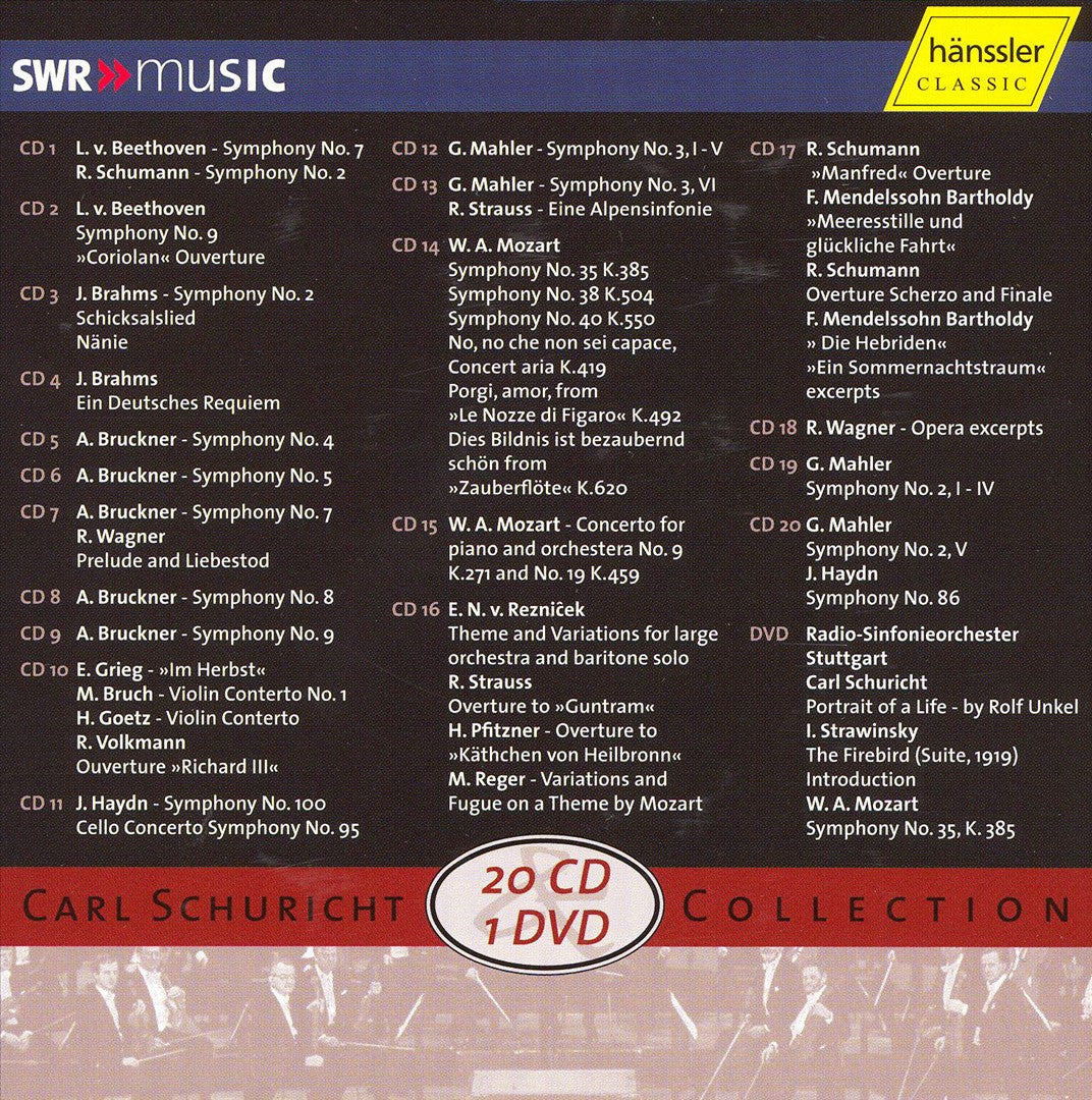 Carl Schuricht Collection [20 CDs/1 DVD] [Box Set] cover art