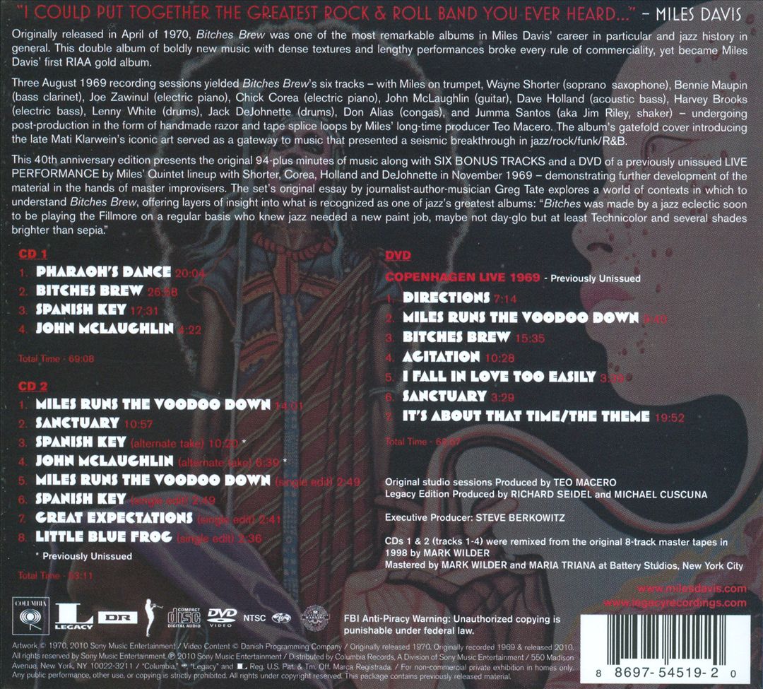 Bitches Brew: Legacy Edition [2CD/1DVD] cover art