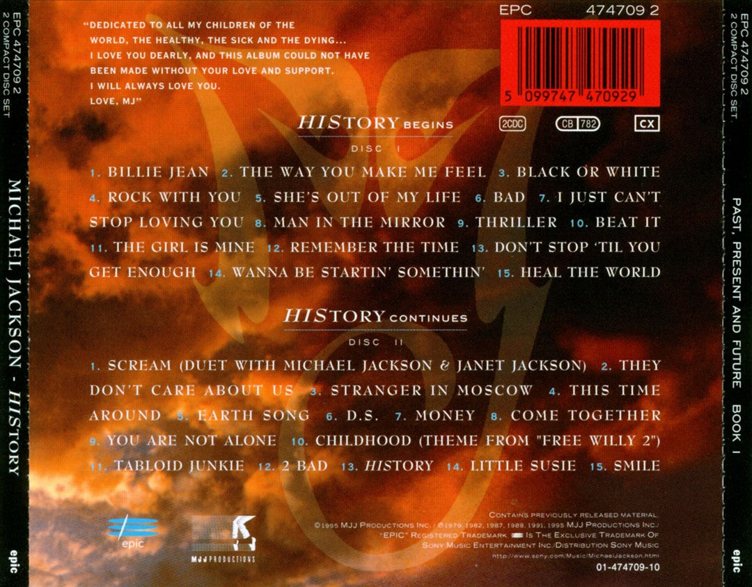 HIStory: Past, Present and Future, Book I cover art