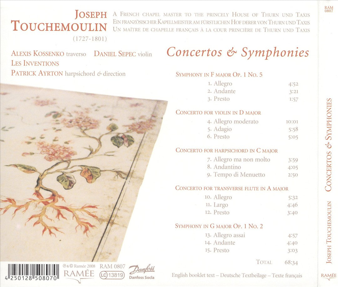 Joseph Touchemoulin: Concertos & Symphonies cover art