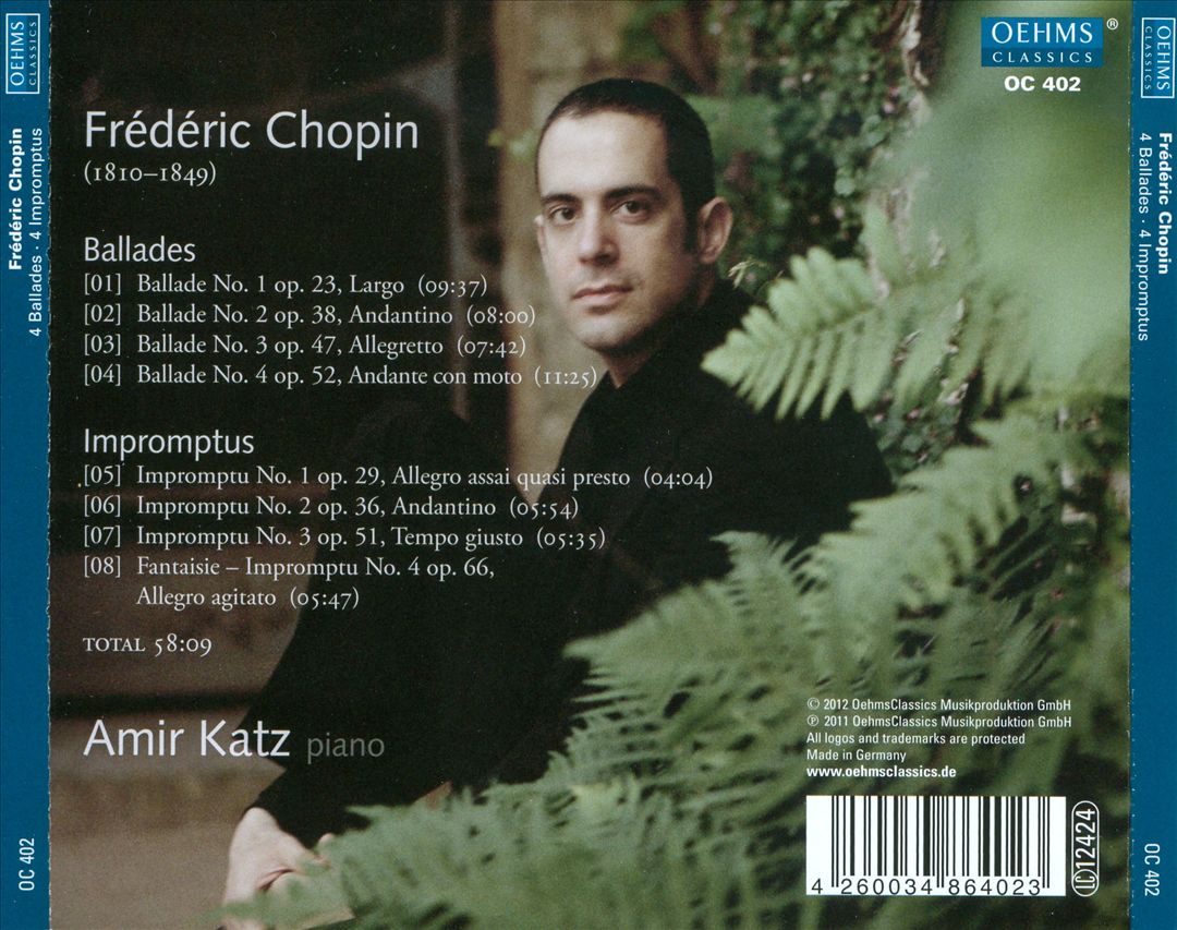 Frédéric Chopin: 4 Ballades; 4 Impromptus cover art