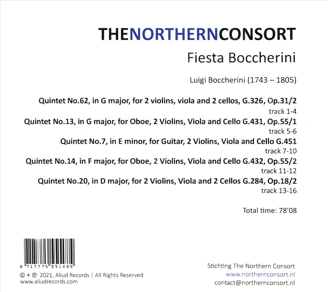 Fiesta Boccherini: 5 Quintetti cover art