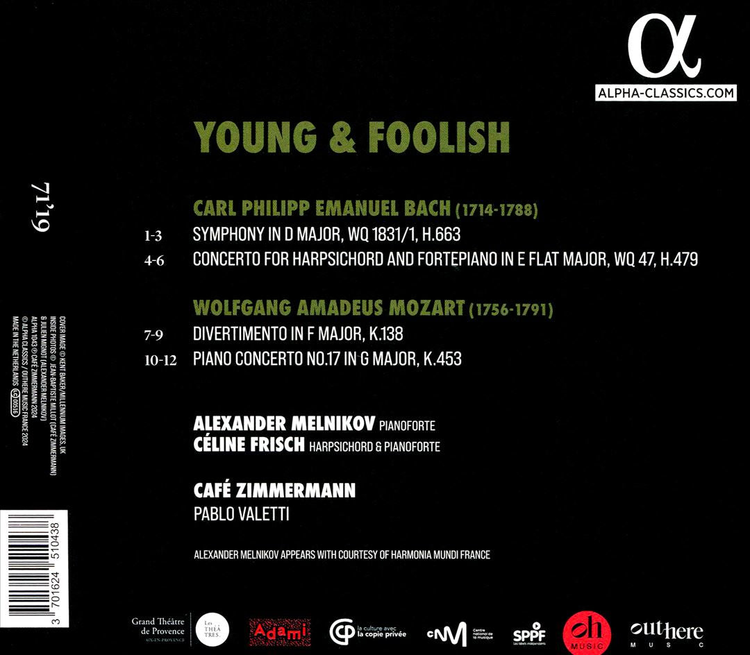 Young & Foolish: Mozart & C.P.E. Bach cover art