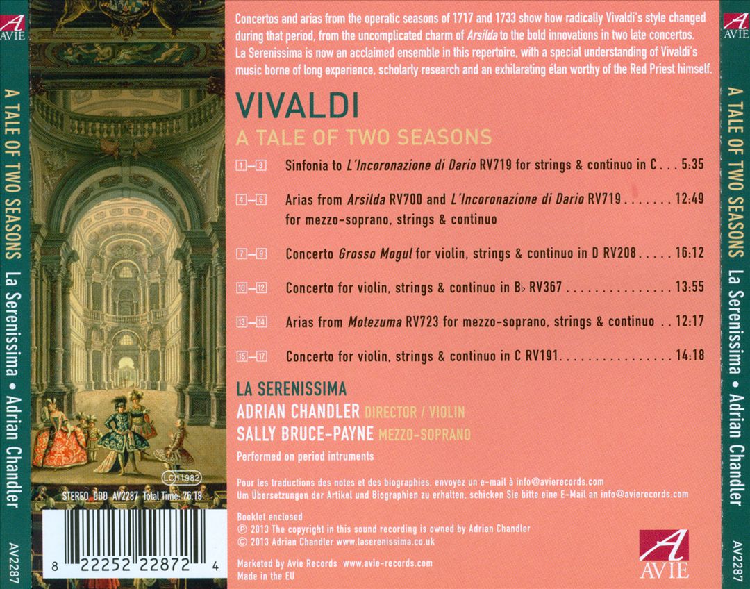 Vivaldi: A Tale of Two Seasons - Concertos & Arias cover art