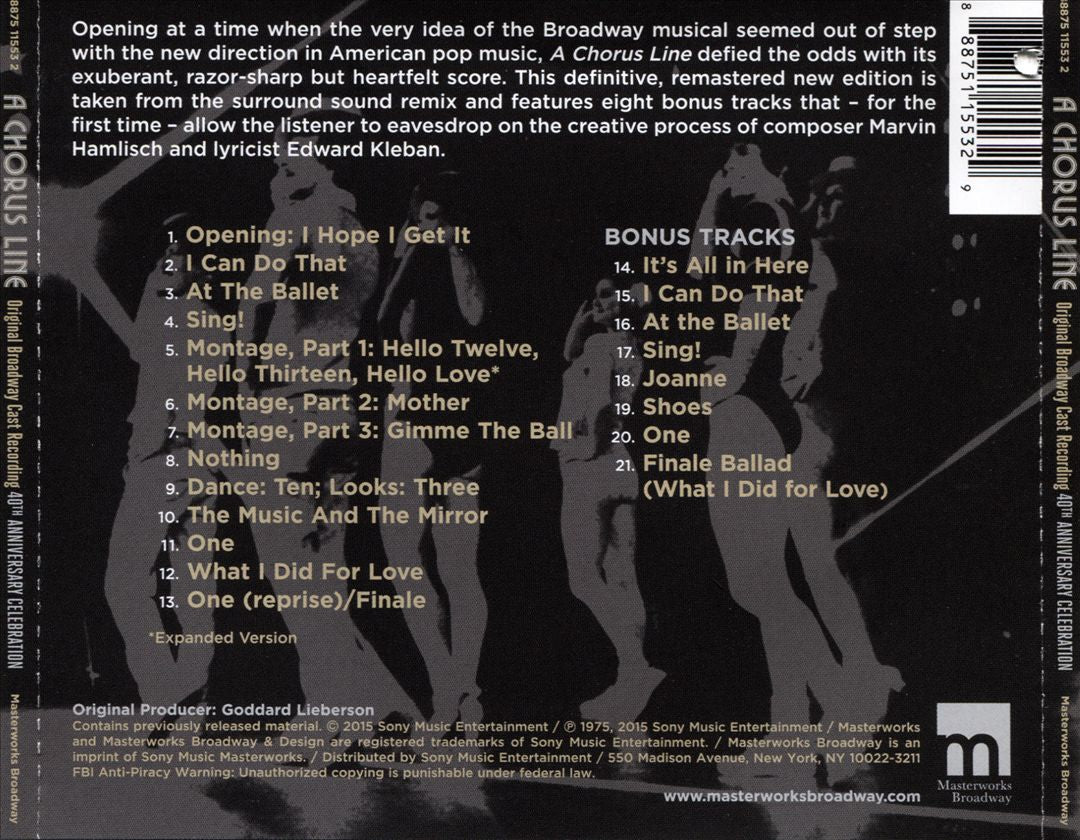 Chorus Line [40th Anniversary Edition] cover art