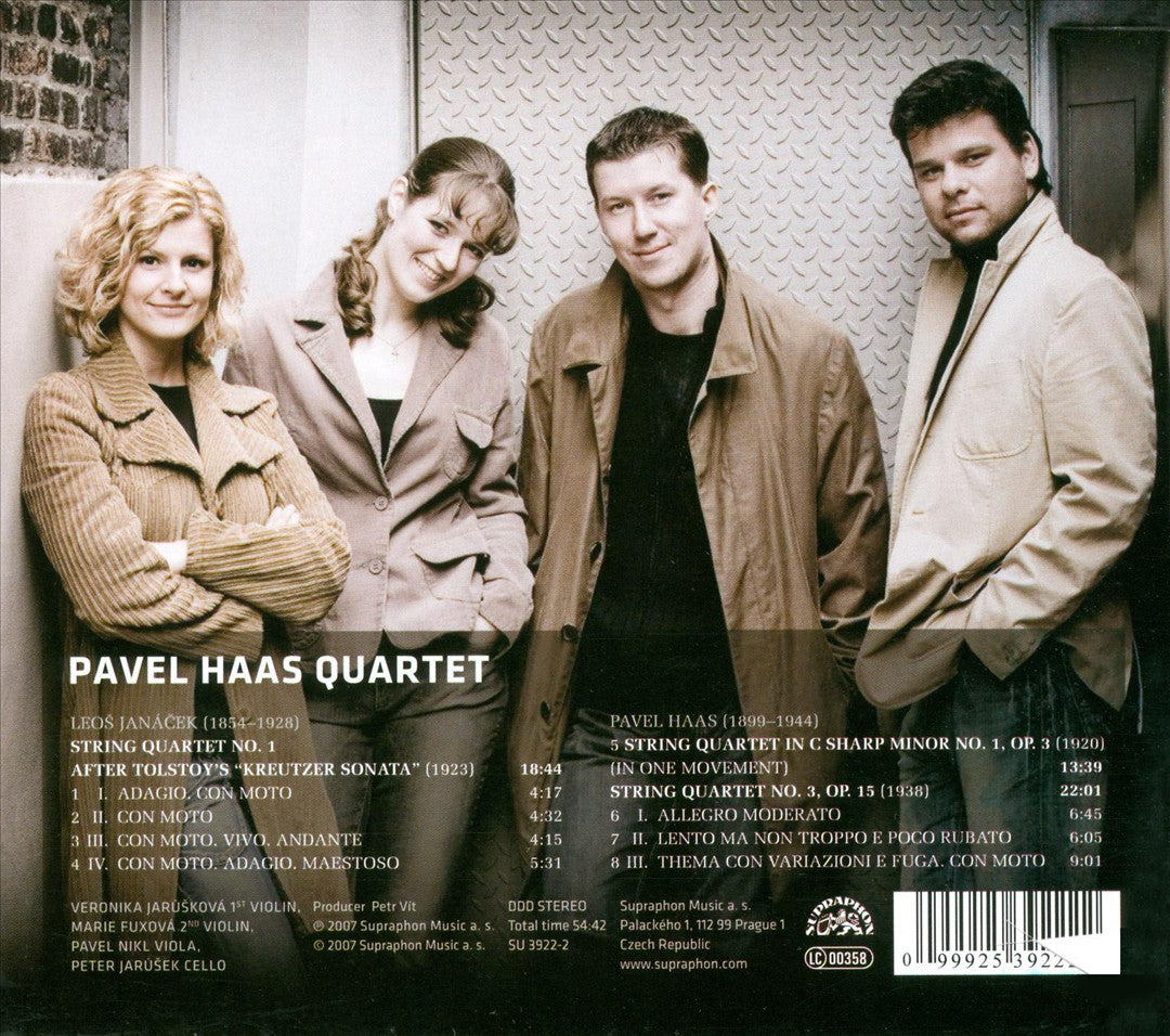Leos Janácek: String Quartet No.1; Pavel Haas: String Quartets Nos. 1 & 3 cover art