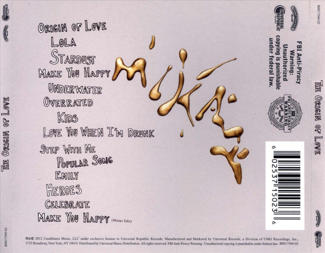 Origin of Love cover art