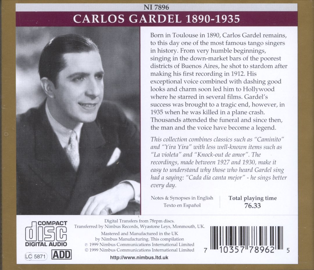 Carlos Gardel - King Of Tango, Vol. 1 cover art