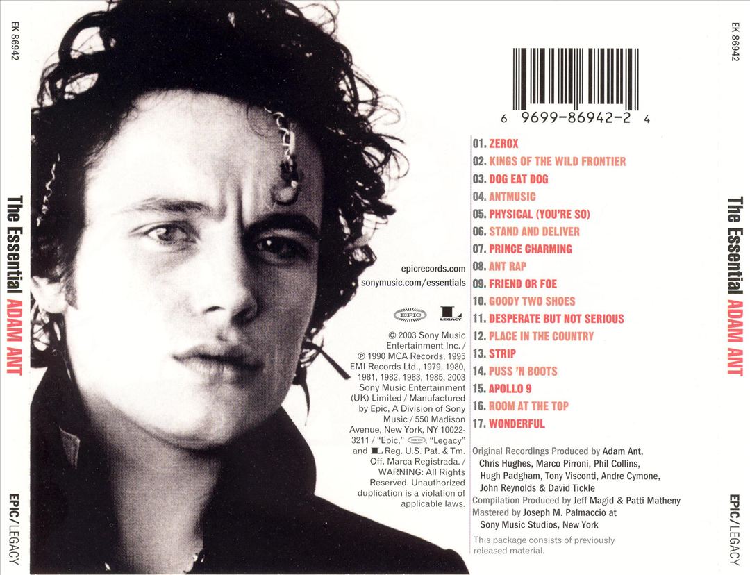Essential Adam Ant cover art