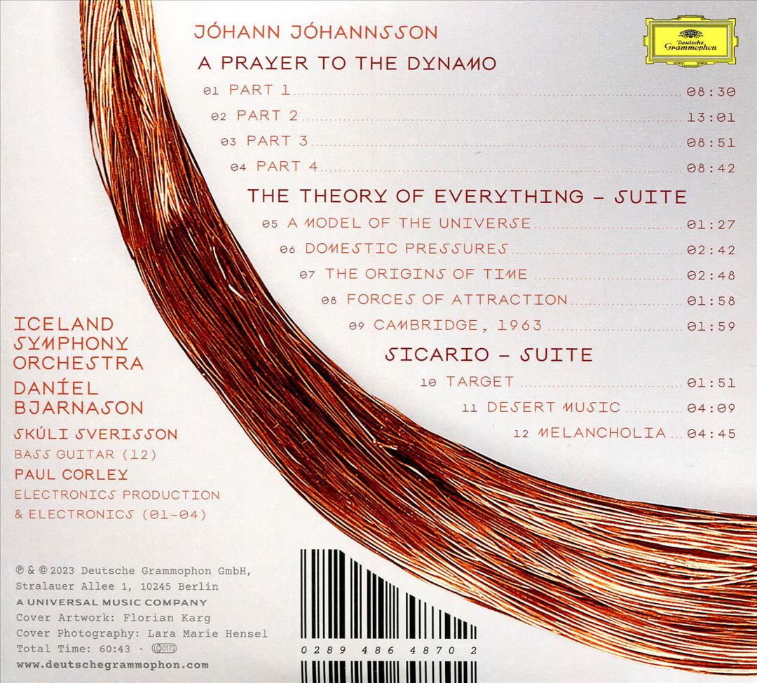 Jóhann Jóhannsson: A Prayer to the Dynamo; Suites from Sicario and The Theory of Everything cover art