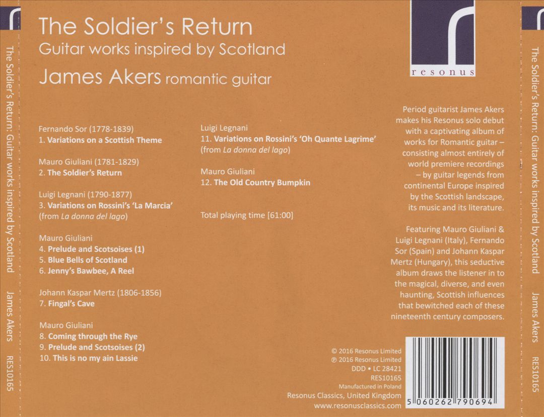 Soldier's Return: Guitar Works Inspired by Scotland cover art
