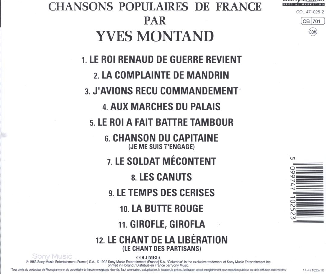 Chansons Populaires de France cover art