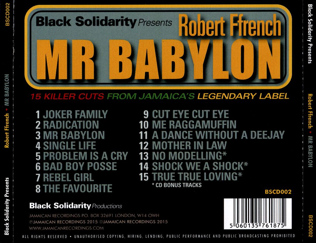 Black Solidarity Presents Mr Babylon cover art