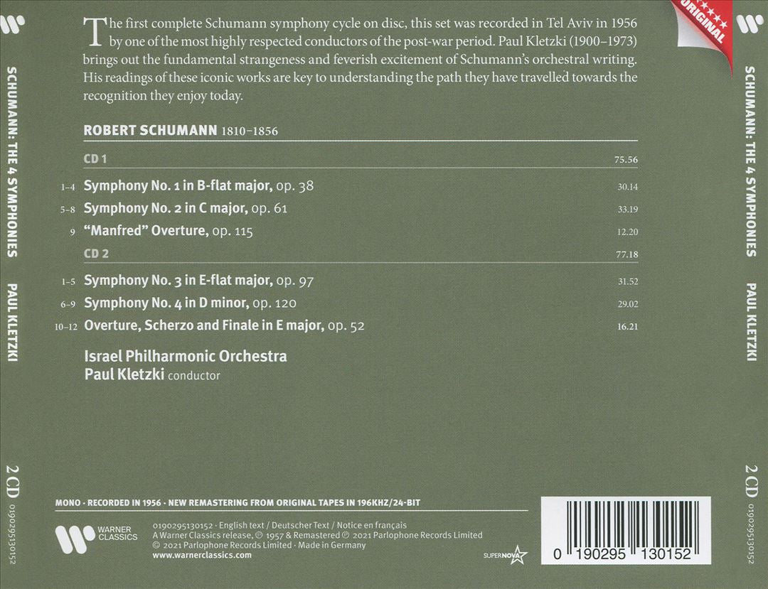 Schumann: The Four Symphonies; "Manfred" Overture; Overture, Scherzo and Finale cover art