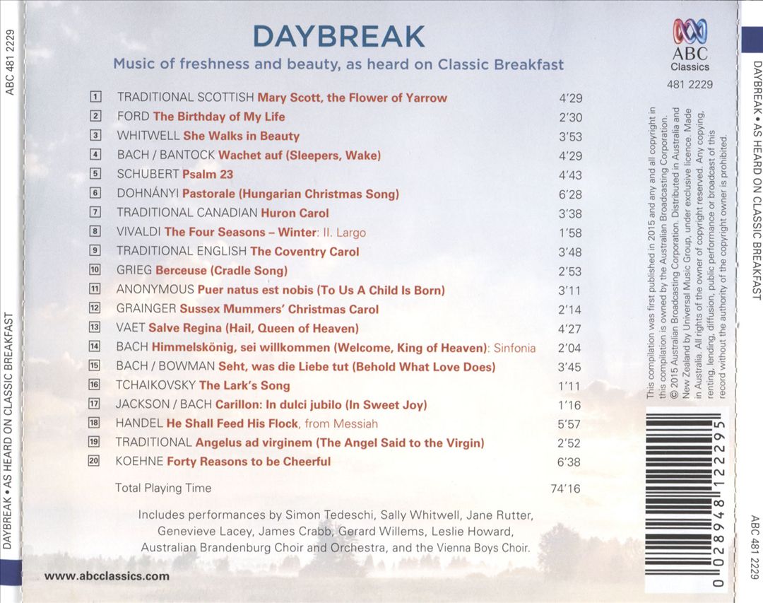 Daybreak: As Heard on Classic Breakfast cover art