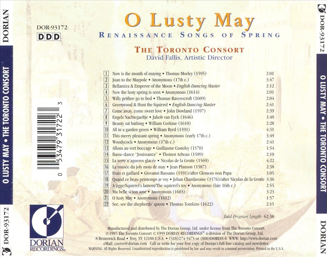 O Lusty May: Renaissance Songs of Spring cover art
