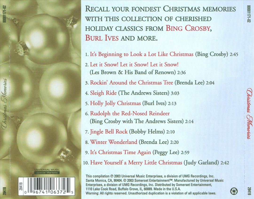 Christmas Memories [Somerset] cover art