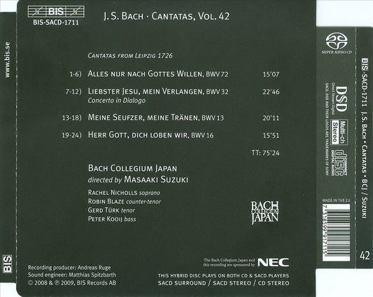 Bach: Cantatas, Vol. 42 cover art