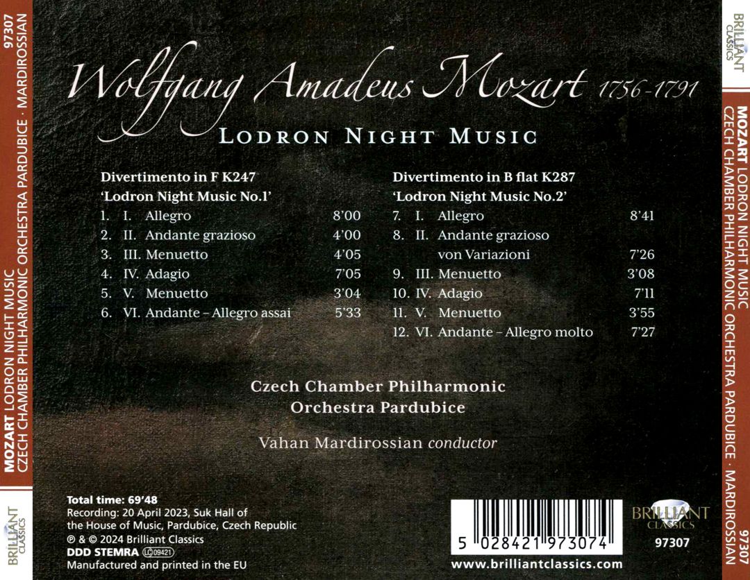 Mozart: Lodron Night Music - Divertimenti K247 & K287 cover art