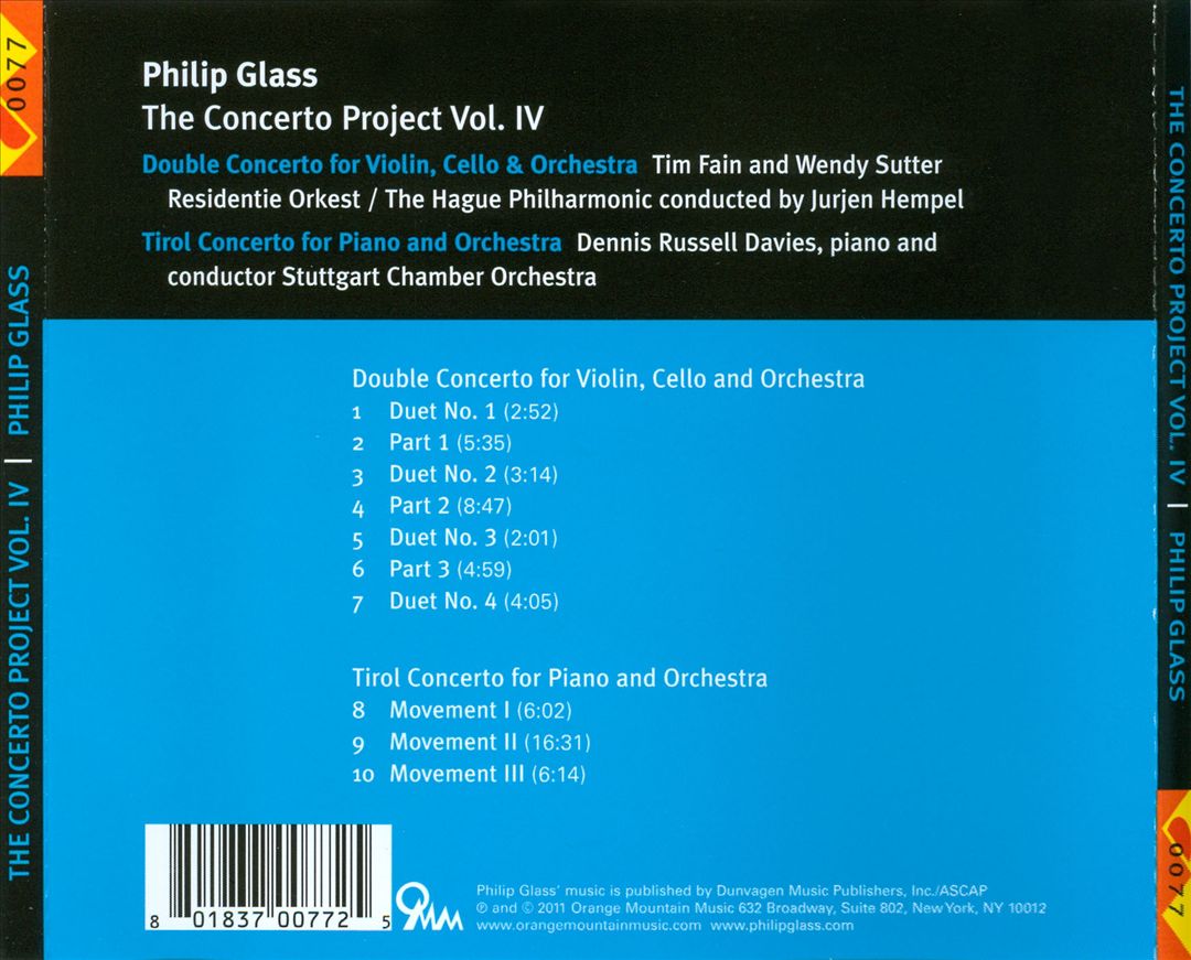 Philip Glass: The Concerto Project, Vol. 4 cover art