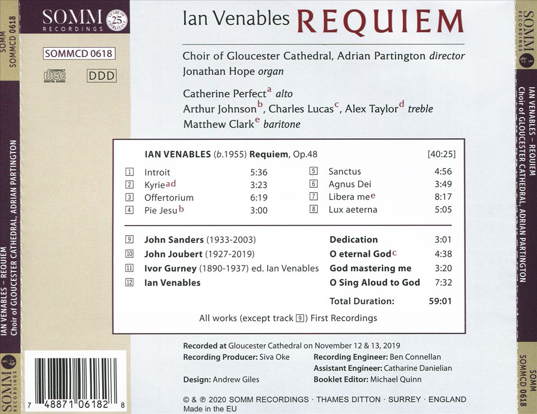 Ian Venables: Requiem cover art