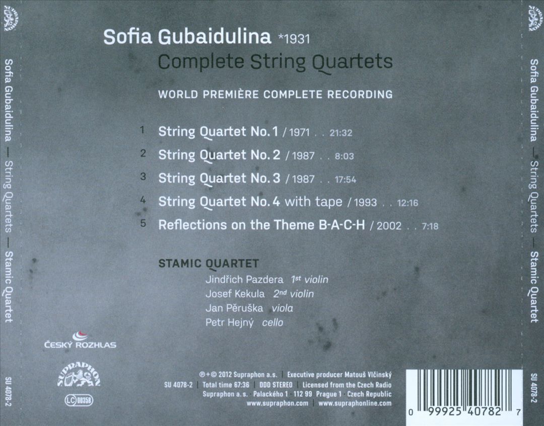 Sofia Gubaidulina: Complete String Quartets cover art