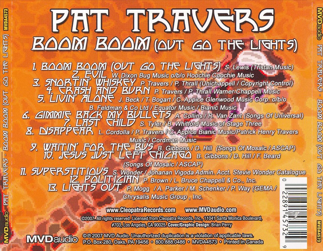 Boom Boom (Out Go the Lights) cover art
