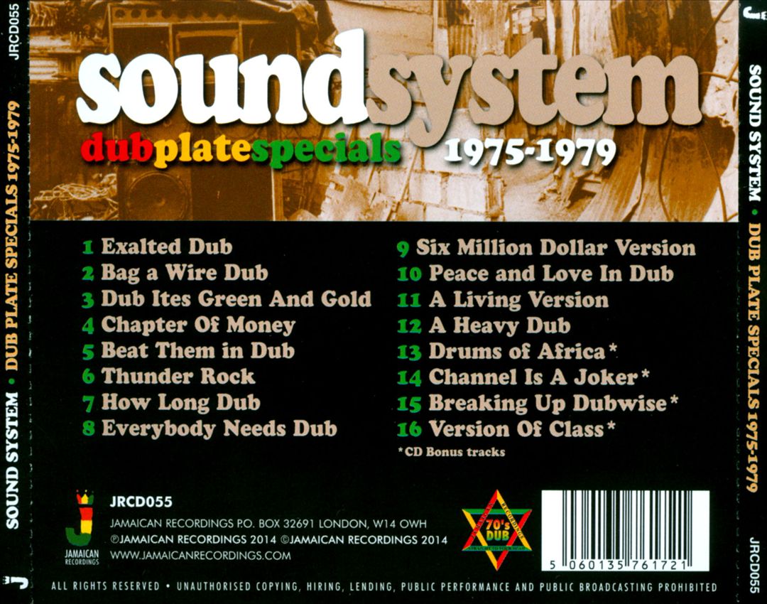 Soundsystem Dub Plate Specials 1975-1979 cover art