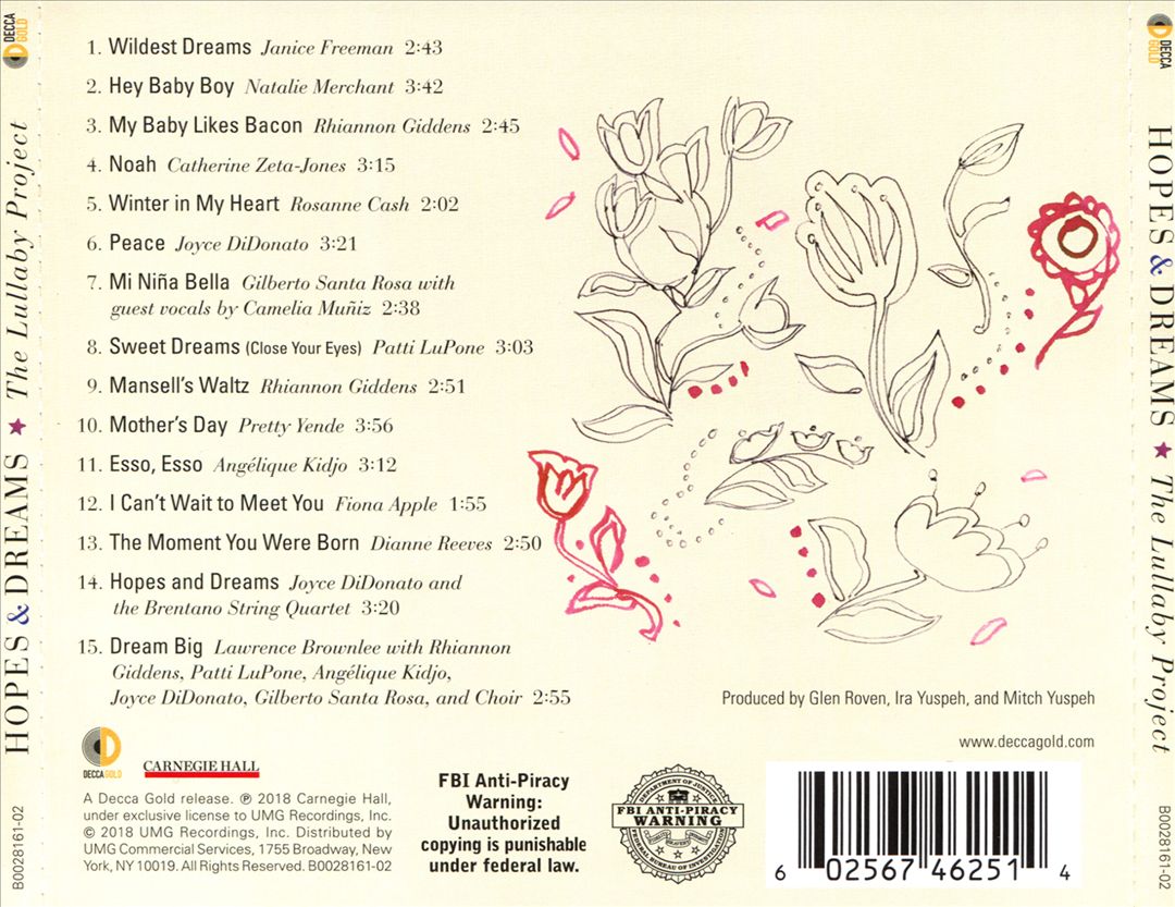Hopes & Dreams: The Lullaby Project cover art