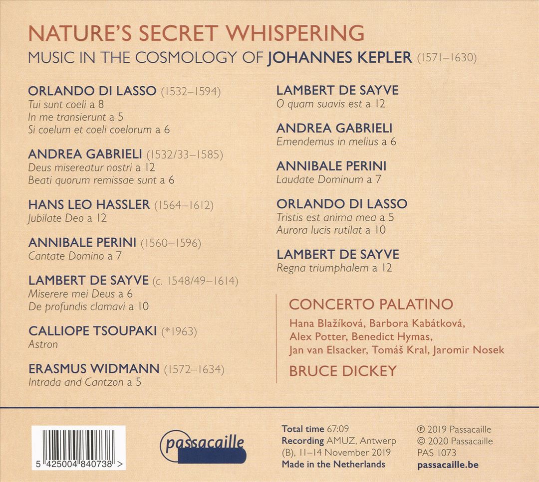 Nature's Secret Whispering: Music in the Cosmology of Johannes Kepler cover art