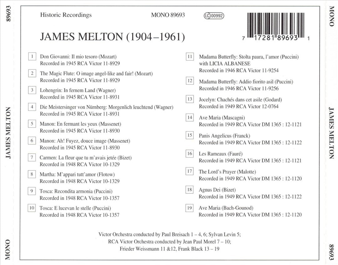 Lebendige Vergangenheit: James Melton cover art