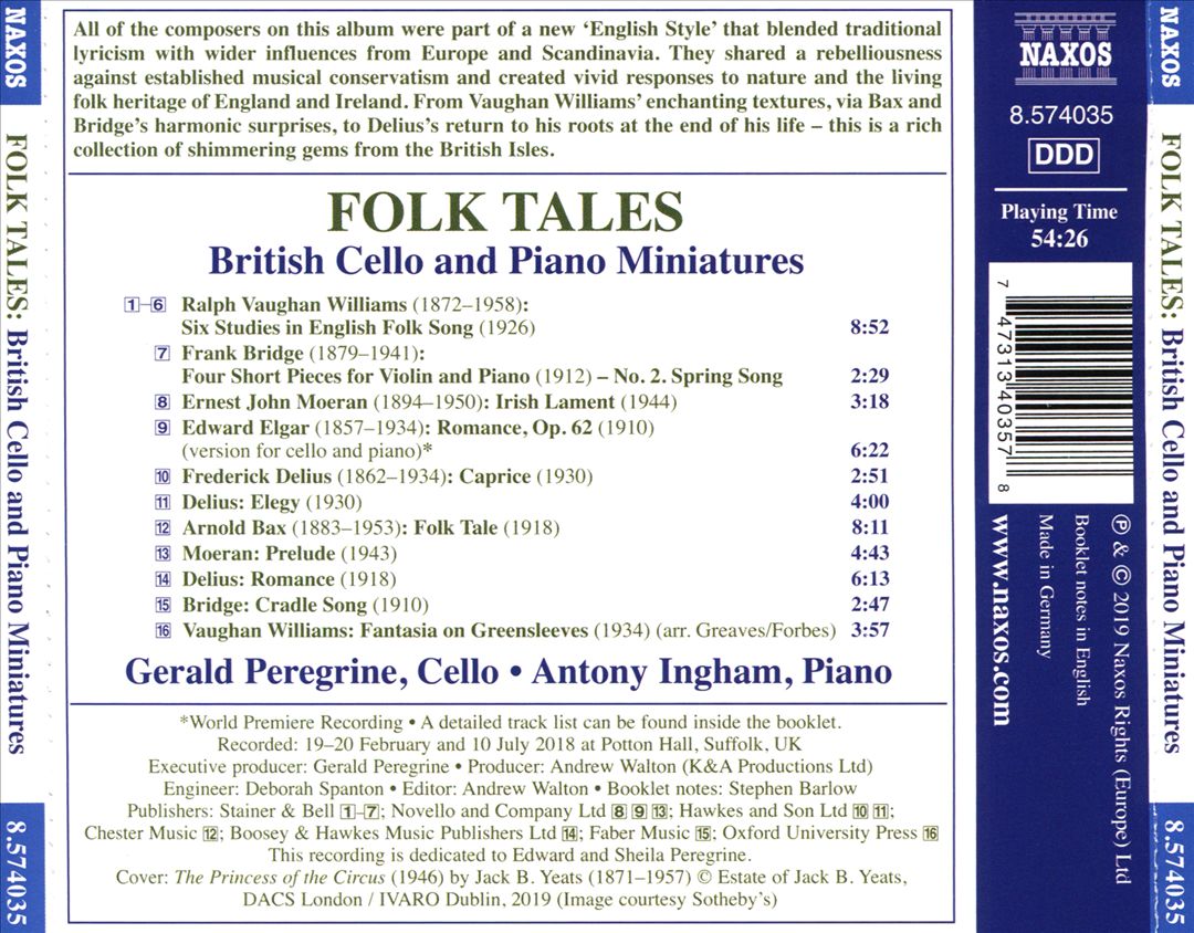 Folk Tales: British Cello and Piano Miniatures cover art