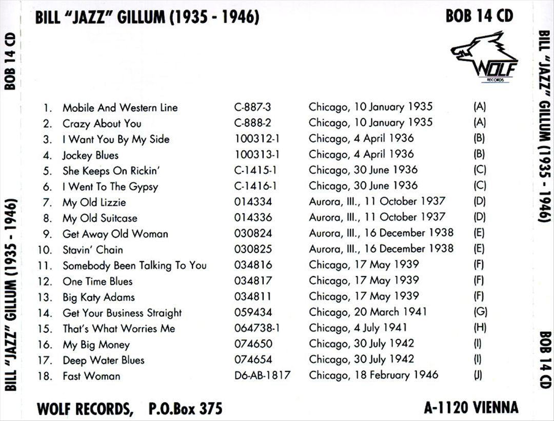 "Jazz" Gillum 1935-1946 cover art