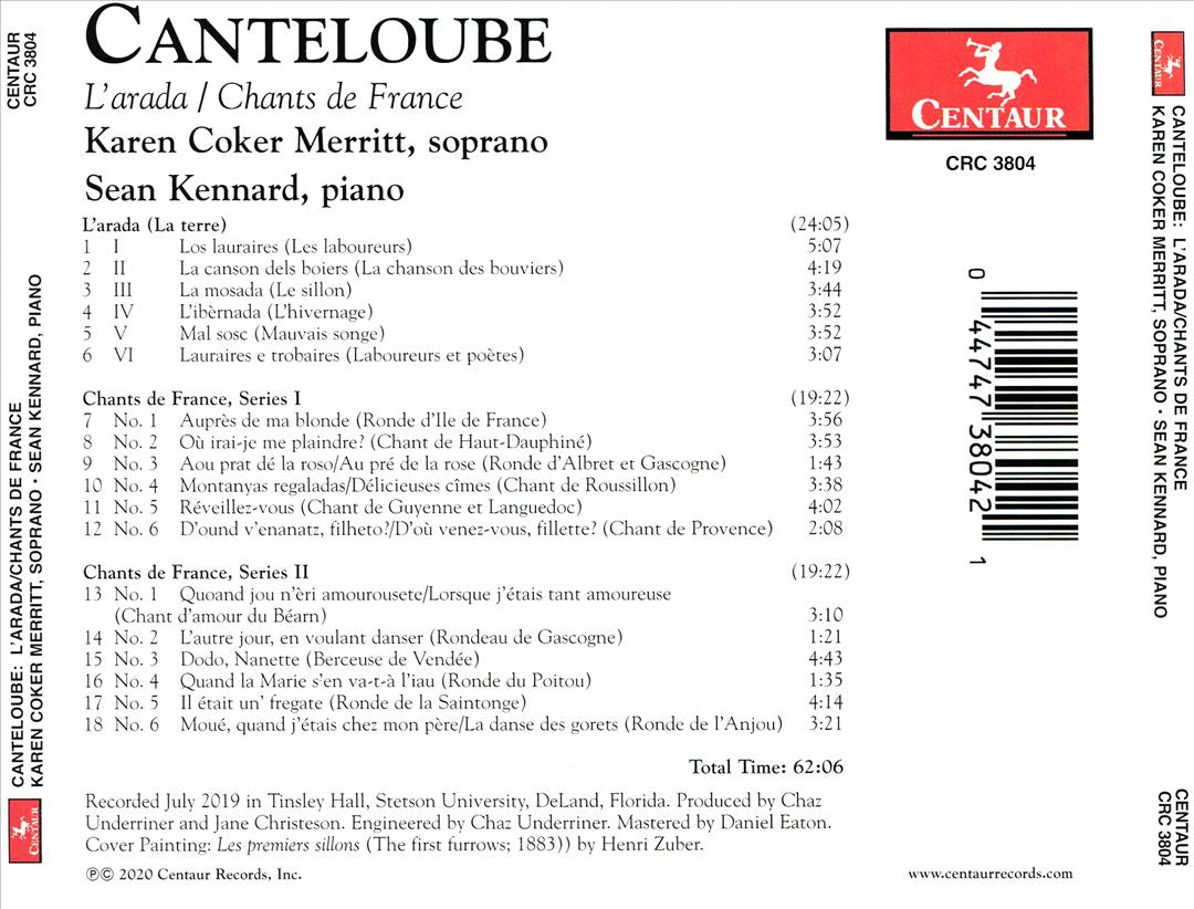 Canteloube: L'Arada; Chants De France cover art