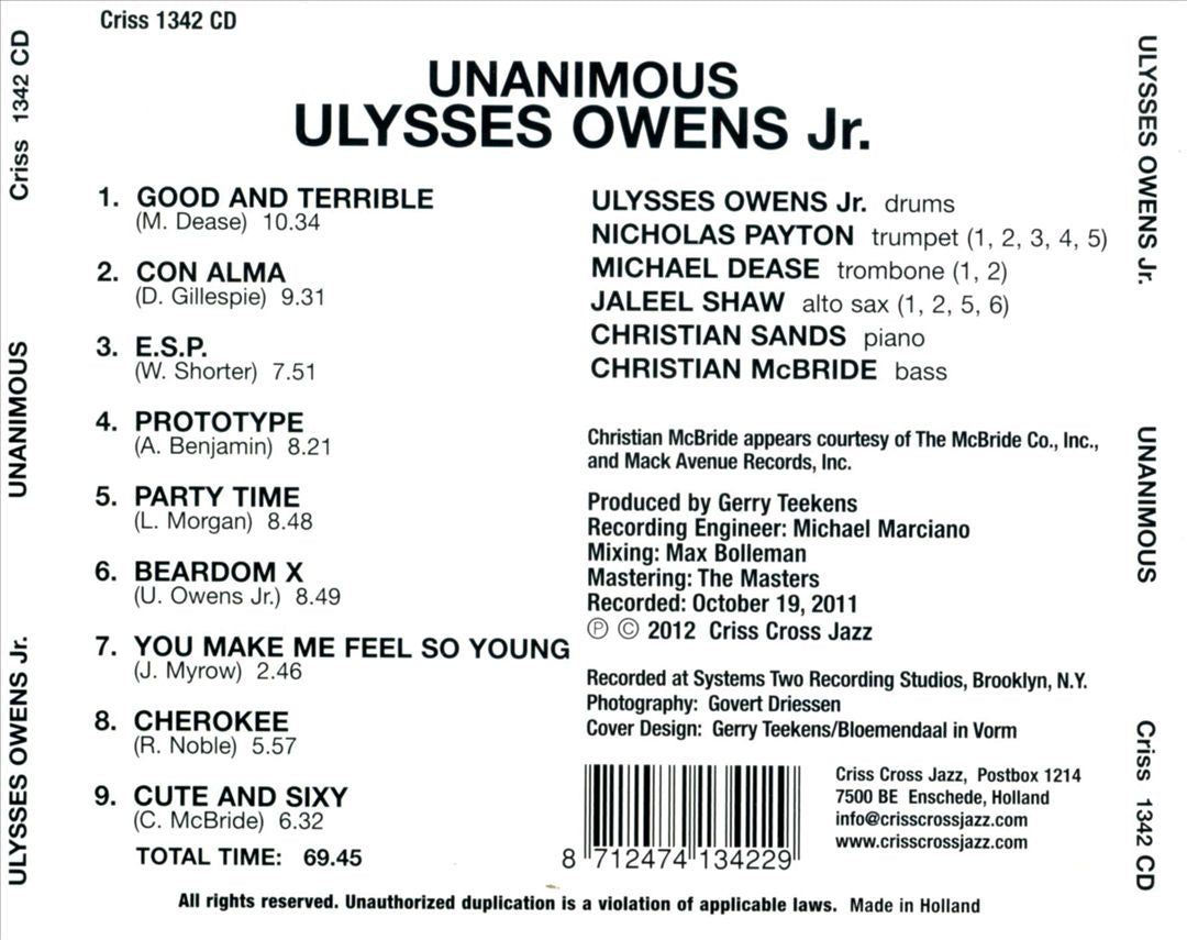 Unanimous cover art
