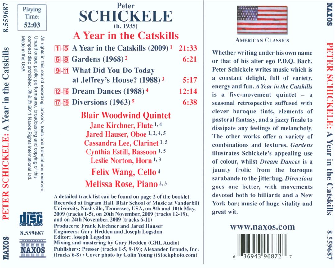 Peter Schickele: A Year in the Catskills cover art